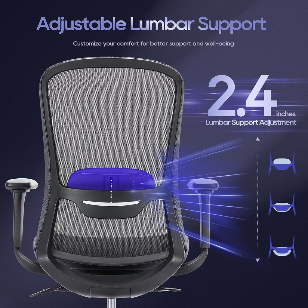 Ergonomic Mesh Office Chair with 4D Armrests Grey V784607