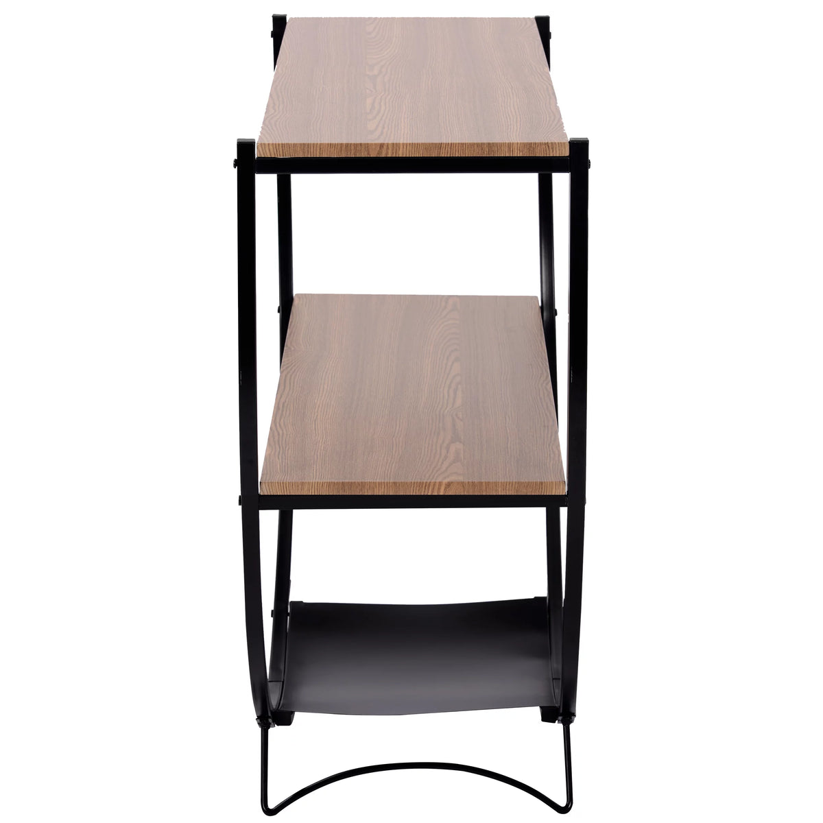 Brown Textured Metal Distressed Wood Console Table K466546