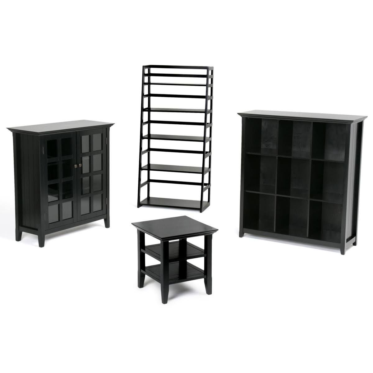 Black 9 Cube Bookcase W9573