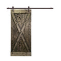 36 in. x 84 in. Espresso Stained Wood Interior Sliding Barn Door with Hardware Kit G30489