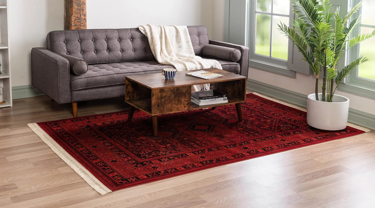 Bokhara Collection Rug 9' x 12' Red Low Rug Q911992