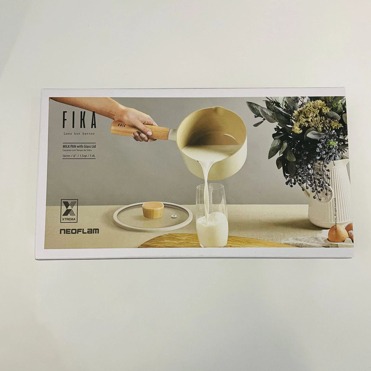 Milk Pan with Wood Handle and Glass Lid F937137