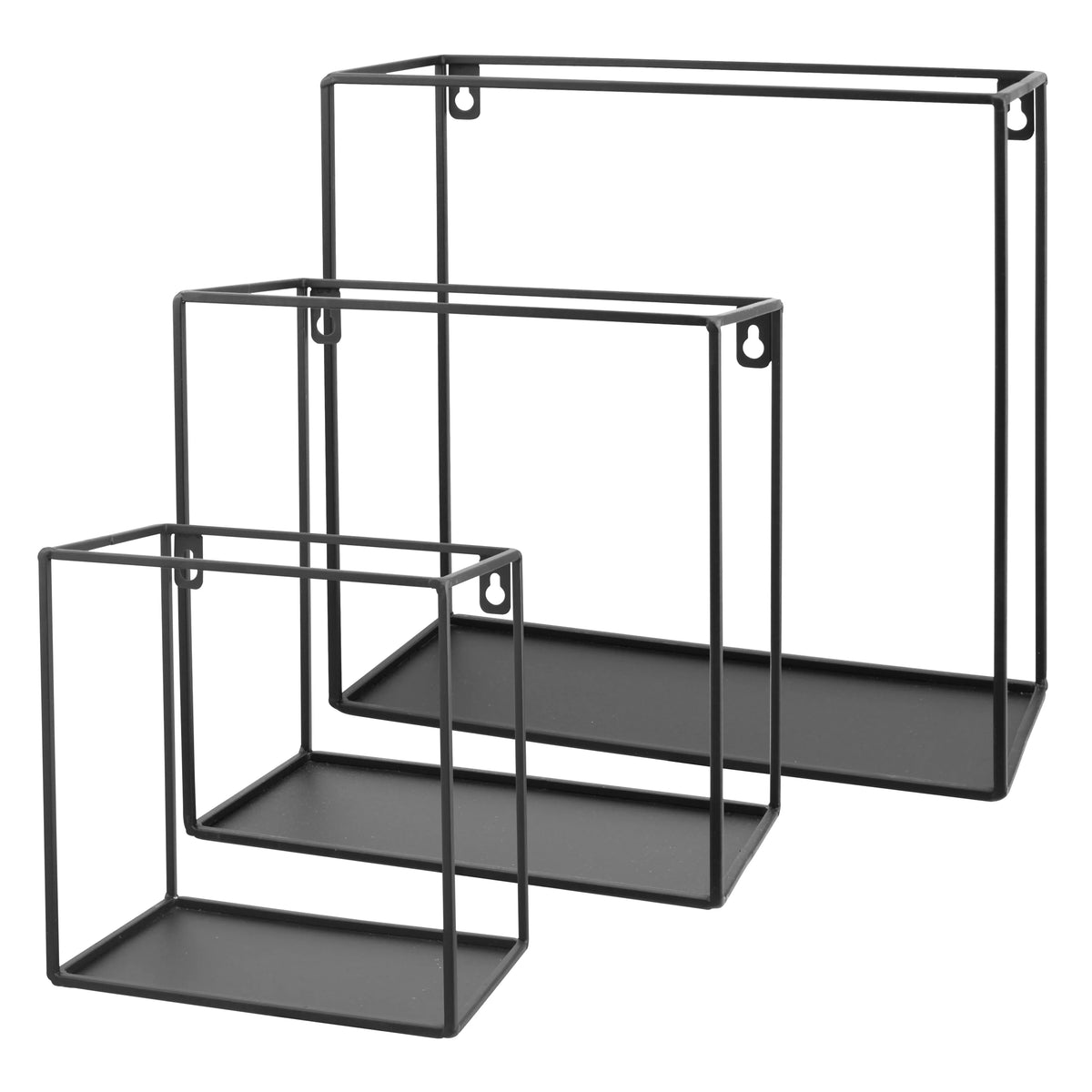 Wire Cube Shelf Set of 3 Shelves Black X54387