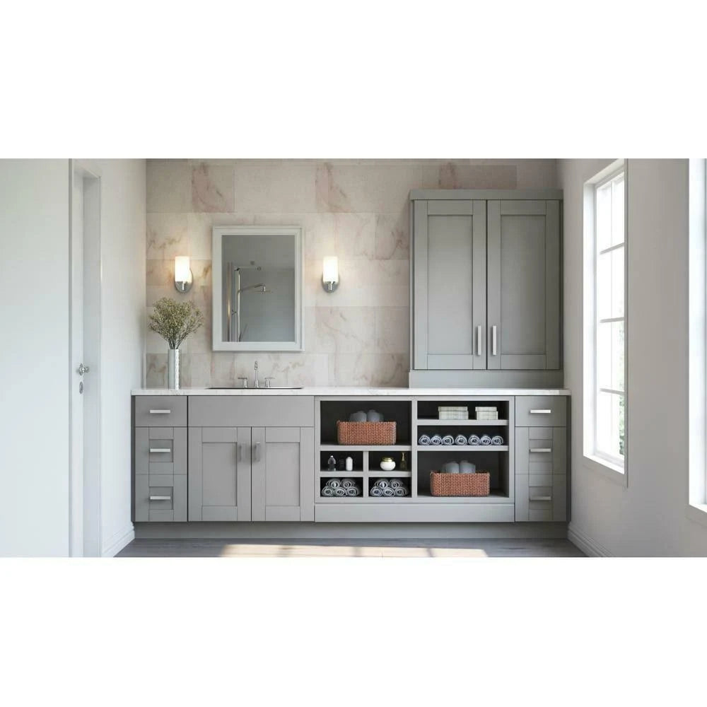 Dove Gray Wall Bridge Kitchen Cabinet O523