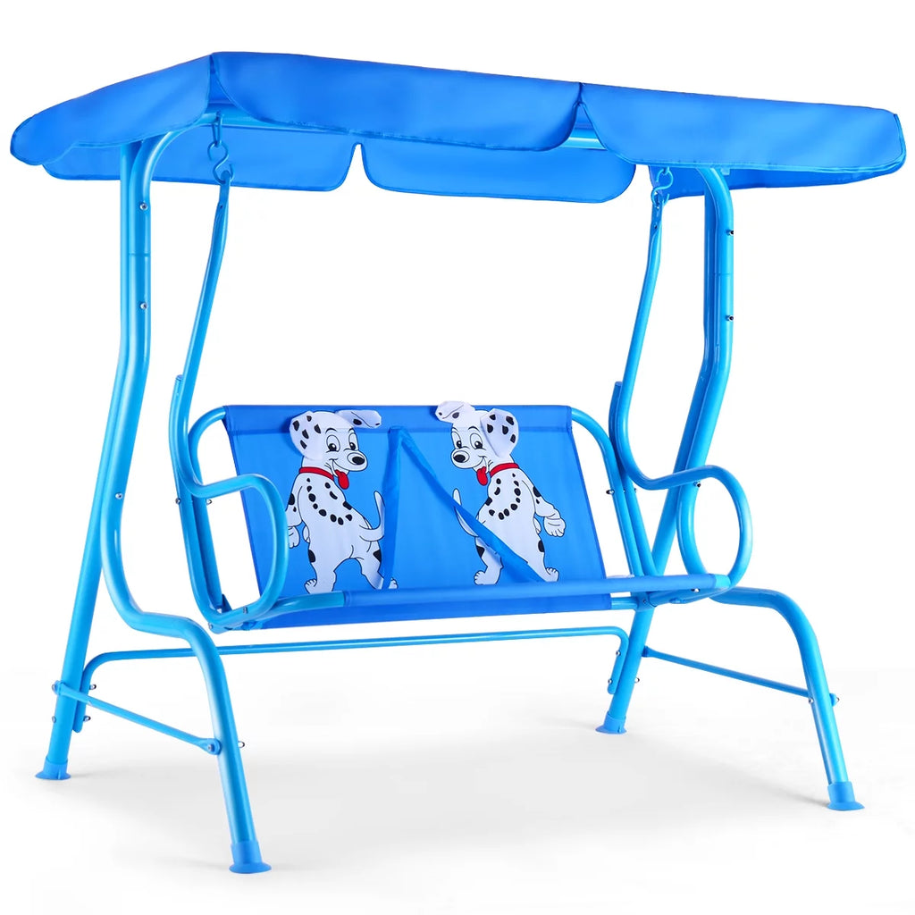 Kids 2 Person Patio Swing Chair with Canopy N3705