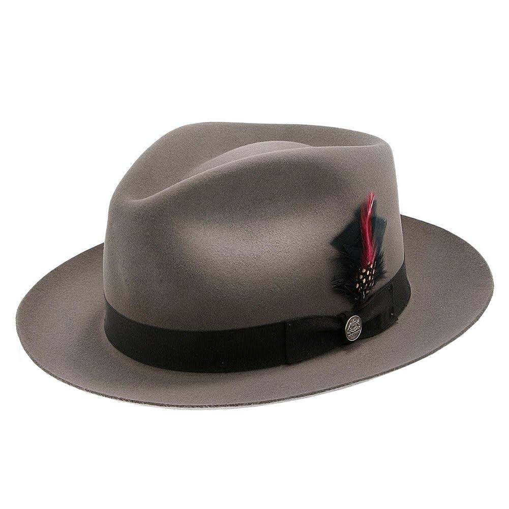 Caribou Fur Felt Fedora Hat Size 6 7/8 N785
