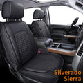 Black Faux Leather Seat Covers Full Set X260720