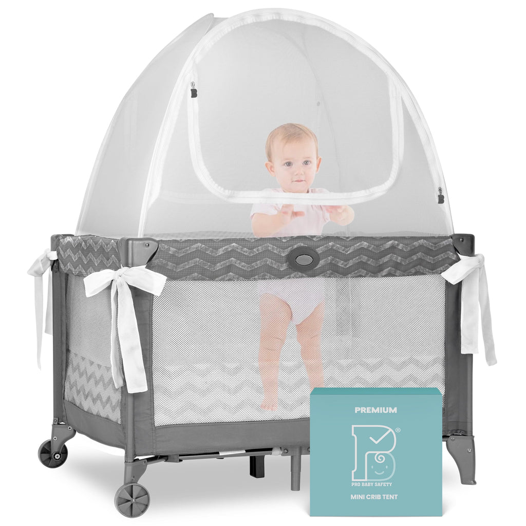 Baby Safety Pop Up Pack n Play Tent with Auto-Lock Zippers Y49056