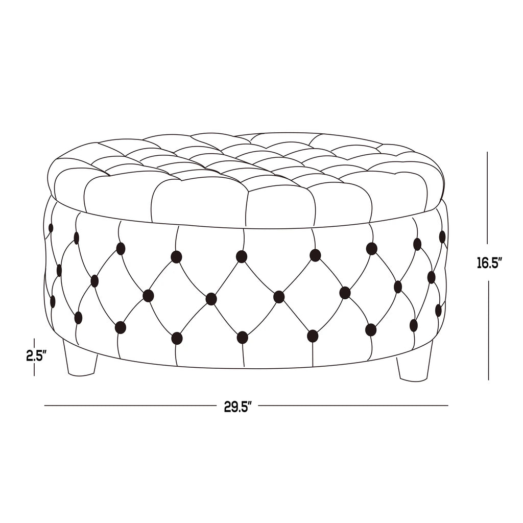 Pink Velvet Tufted Storage Ottoman F8348