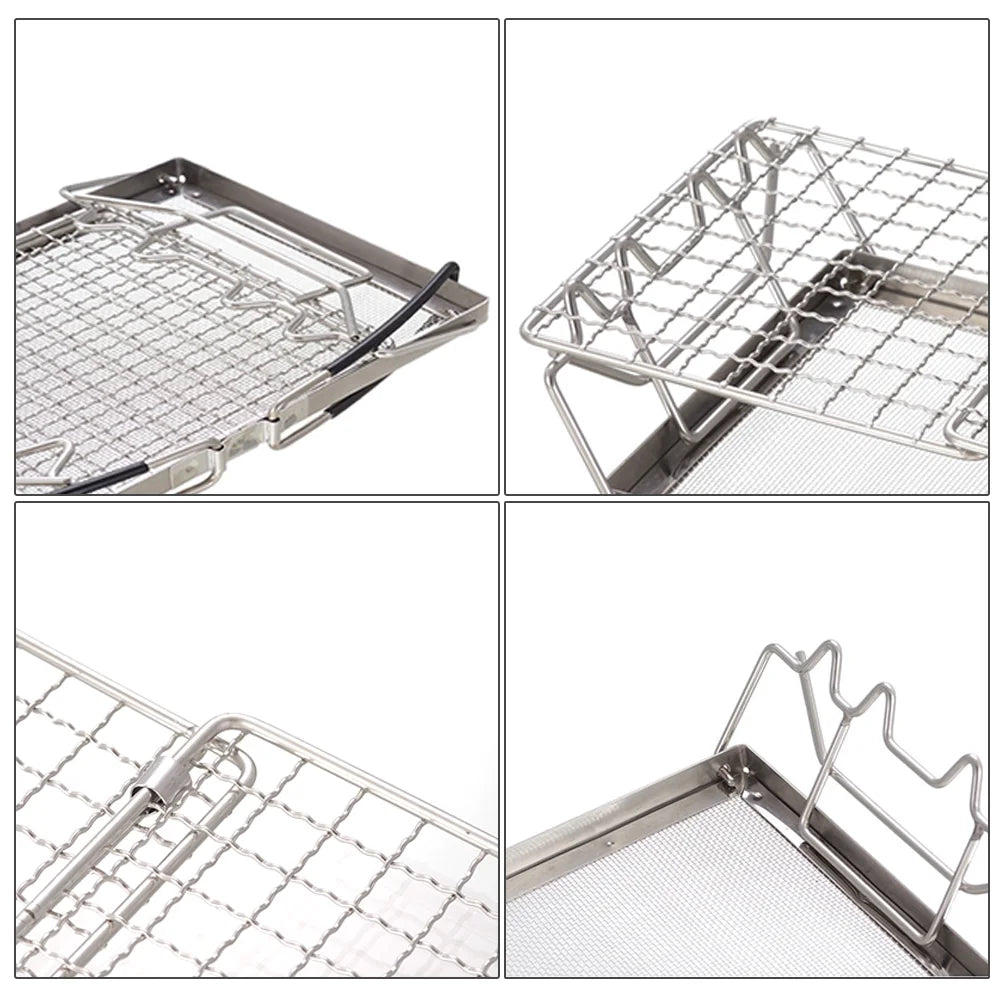 Stainless Steel Folding Camp Stove Toaster Rack X715