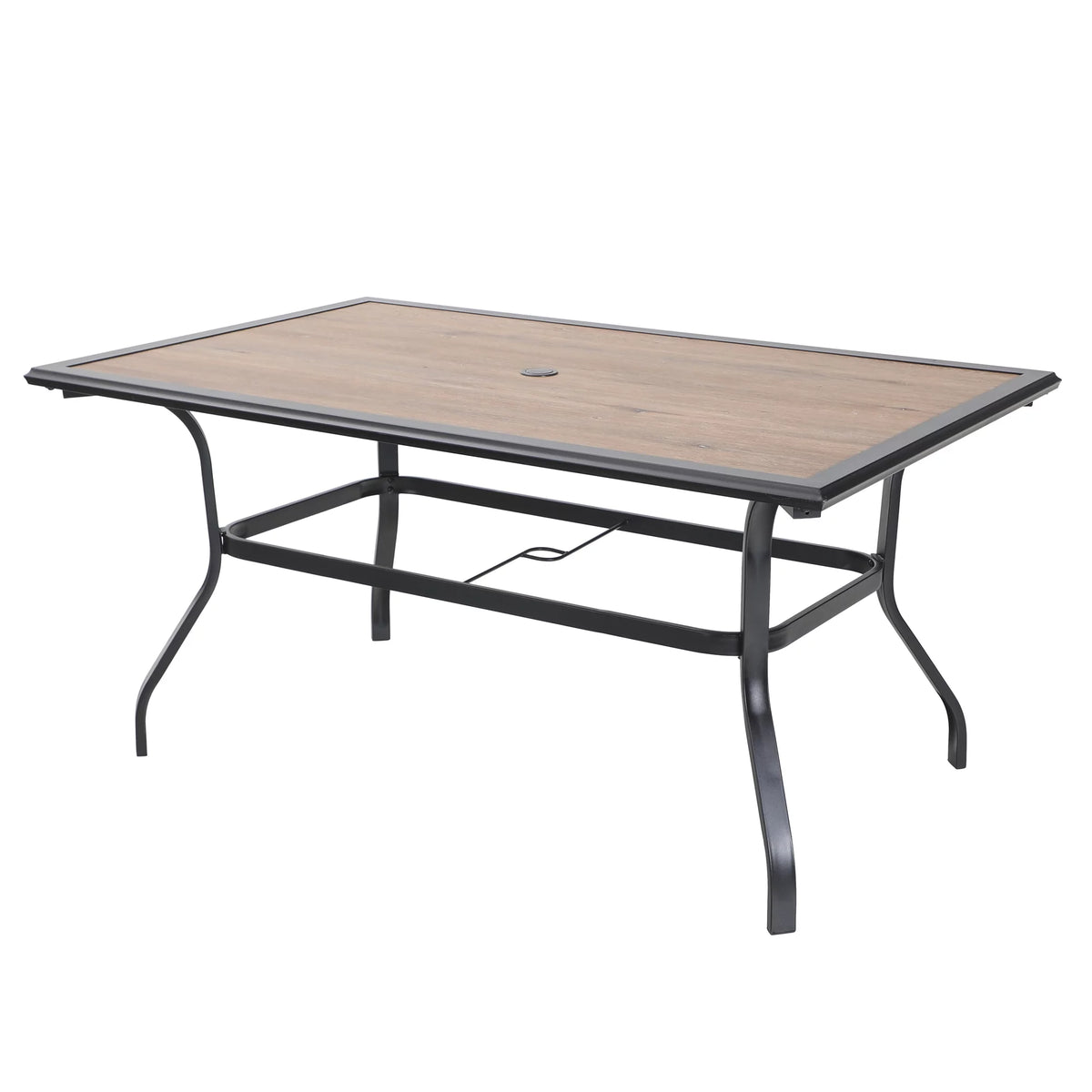 7 Pieces Outdoor Patio Dining Set with 6 Chairs & Steel Frame Table B17854