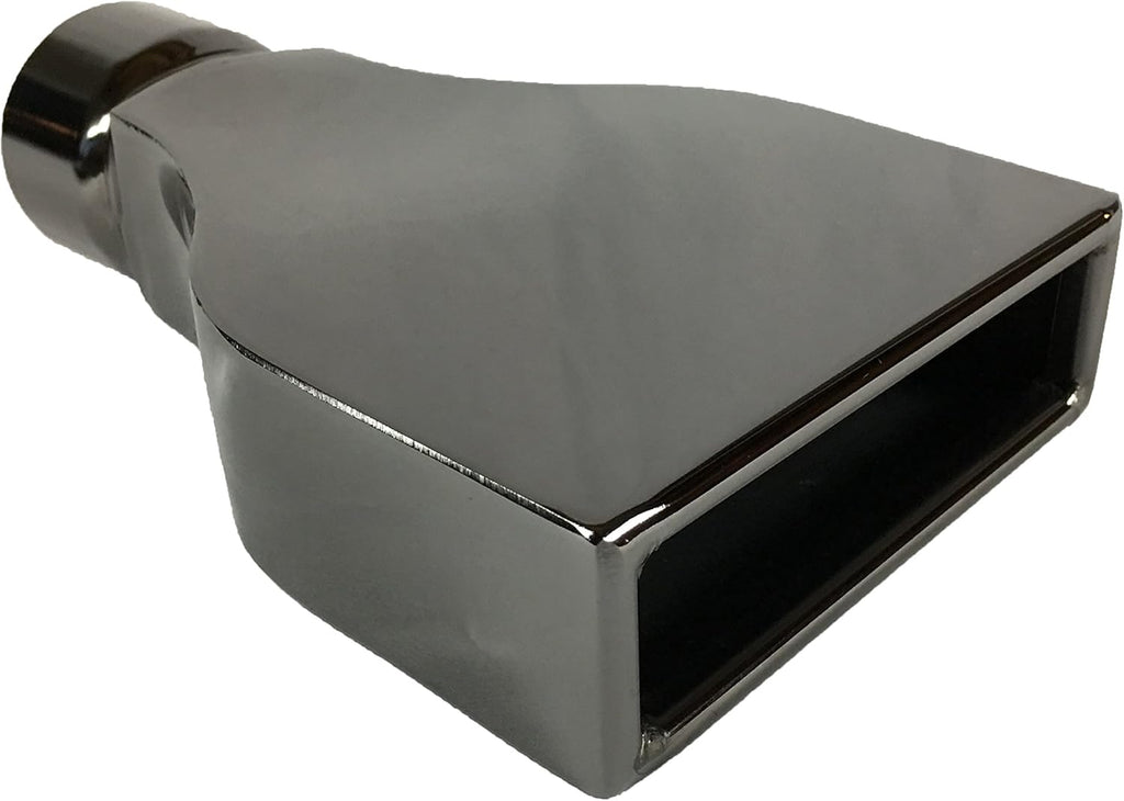 2.50" Inlet 2.25" Outlet Stainless Black Chrome Exhaust Tip Pack of 2 E222