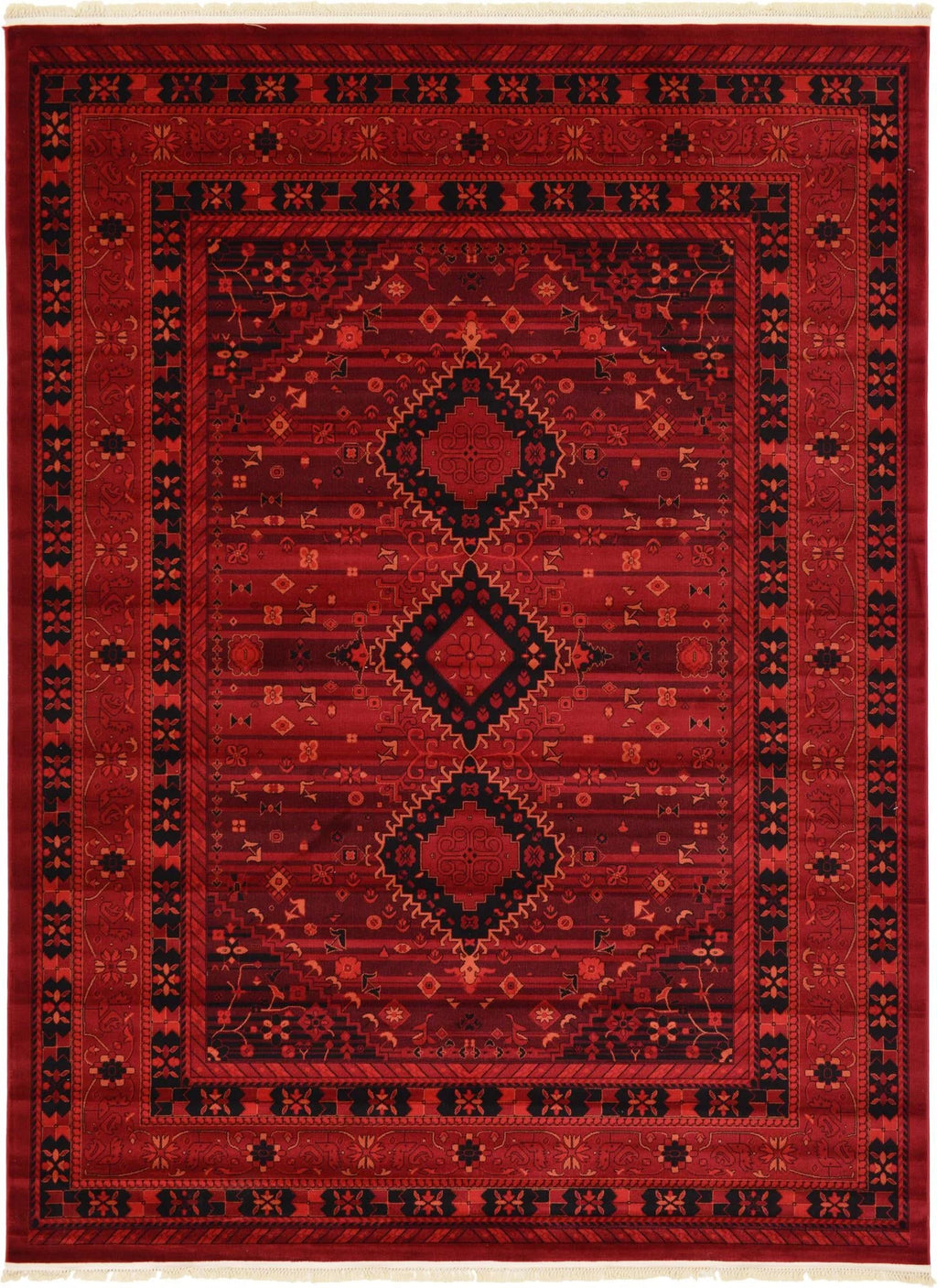 Bokhara Collection Rug 9' x 12' Red Low Rug Q911992