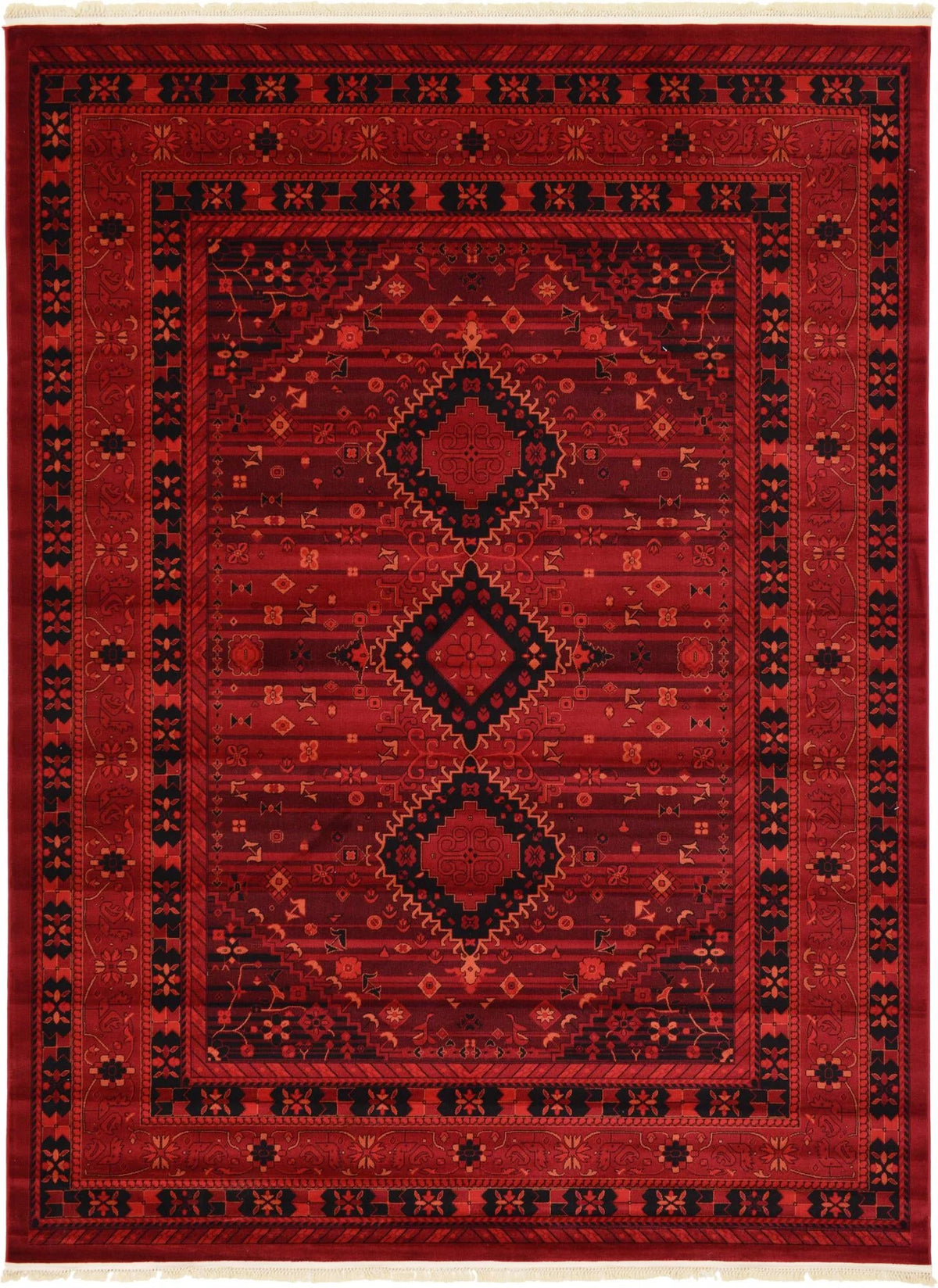 Bokhara Collection Rug 9' x 12' Red Low Rug Q911992