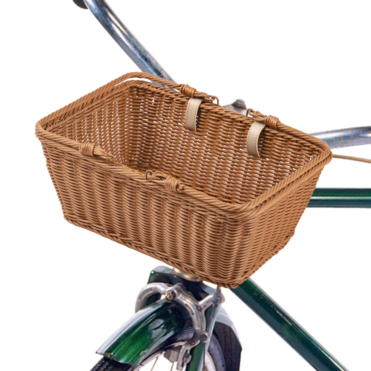 Hand Woven Wicker Bike Basket D8676