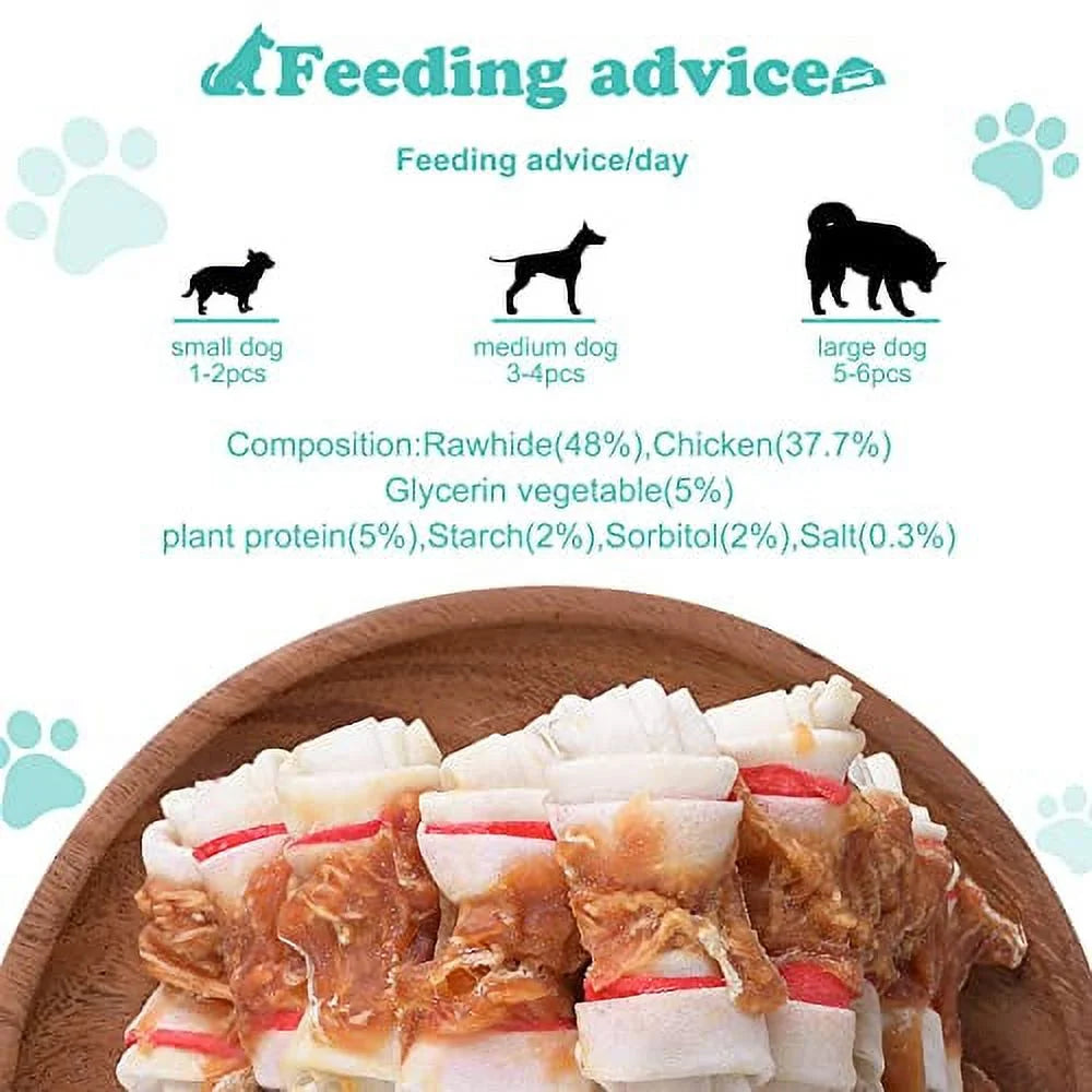 Chicken Wrapped Bone Dog Treats 2.5" 1lb A503987