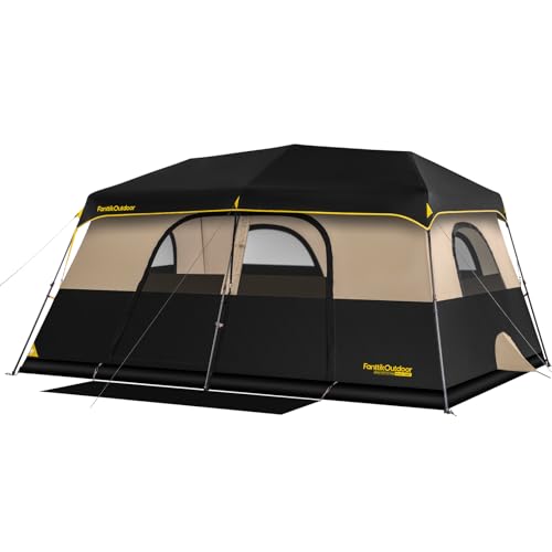 Khaki Instant Cabin Tent with Rainfly & Carry Bag R783