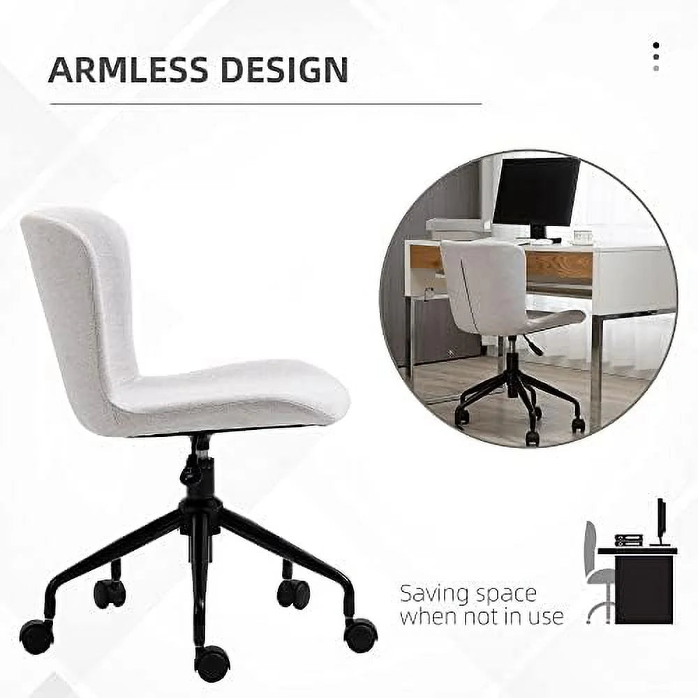 Light Gray Swivel Task Chair with Adjustable Height R7213