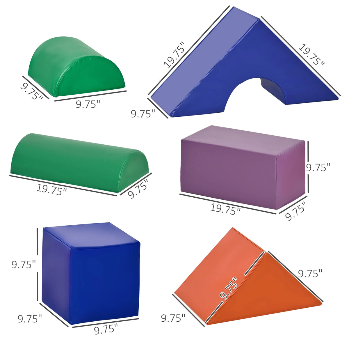 11-Piece Kids Crawl and Climb Soft Foam Play Set G910