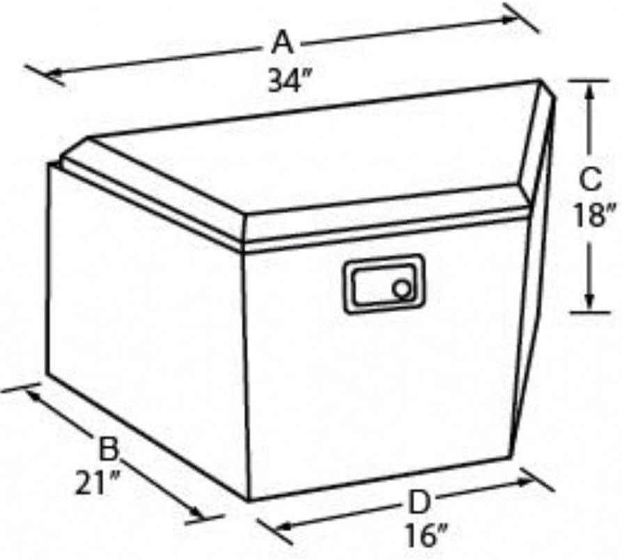 Black Universal Aluminum Trailer Tongue Storage Box K2435