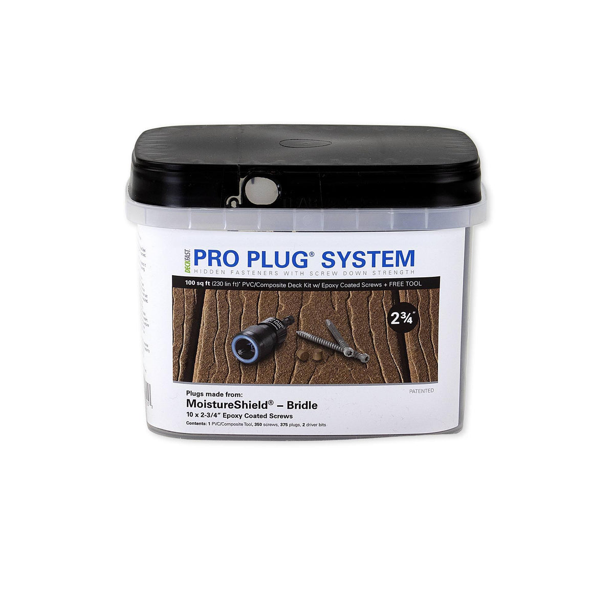 Epoxy Coated Carbon Steel Pro Plug System for Decking - 100 Square Feet S78507