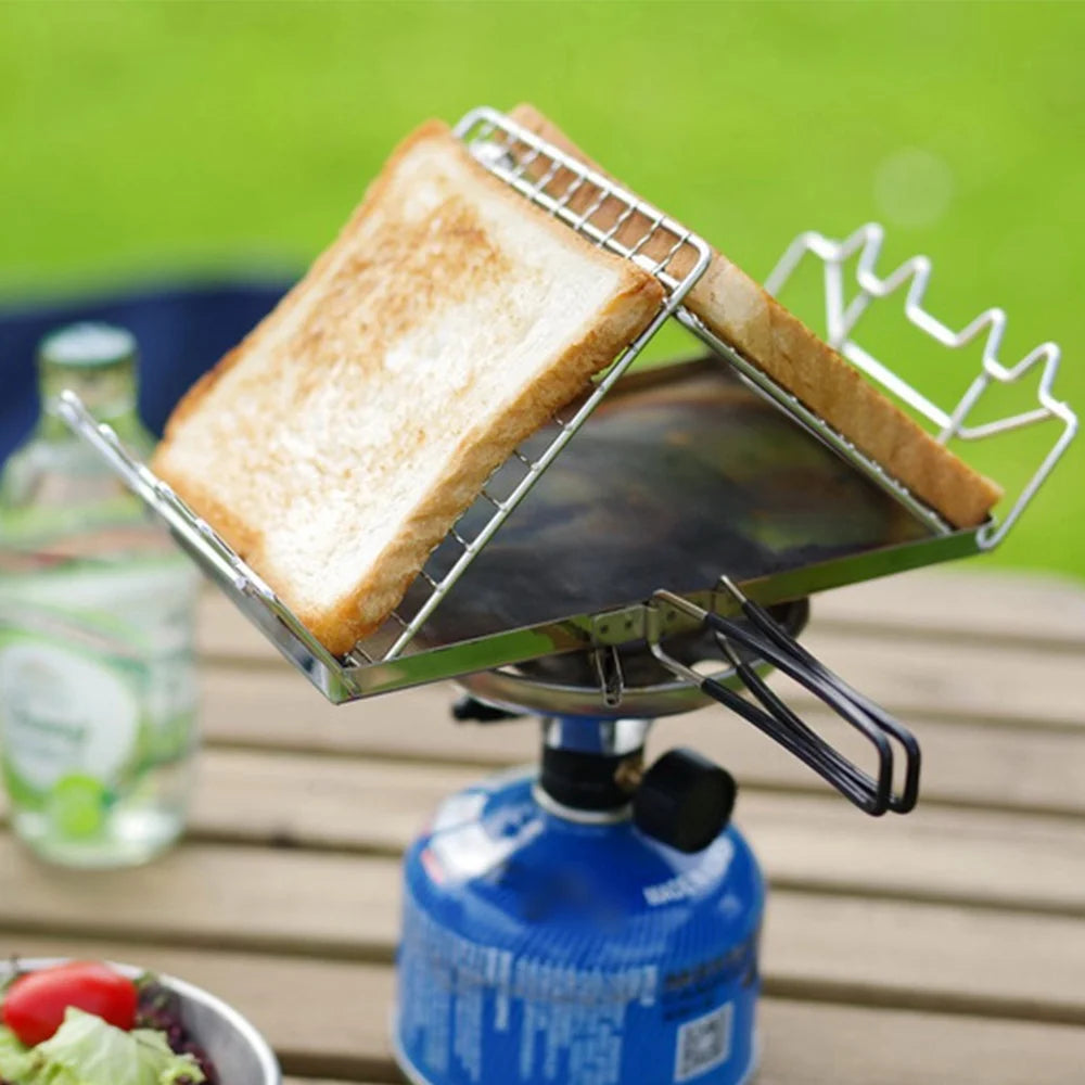 Stainless Steel Folding Camp Stove Toaster Rack X715