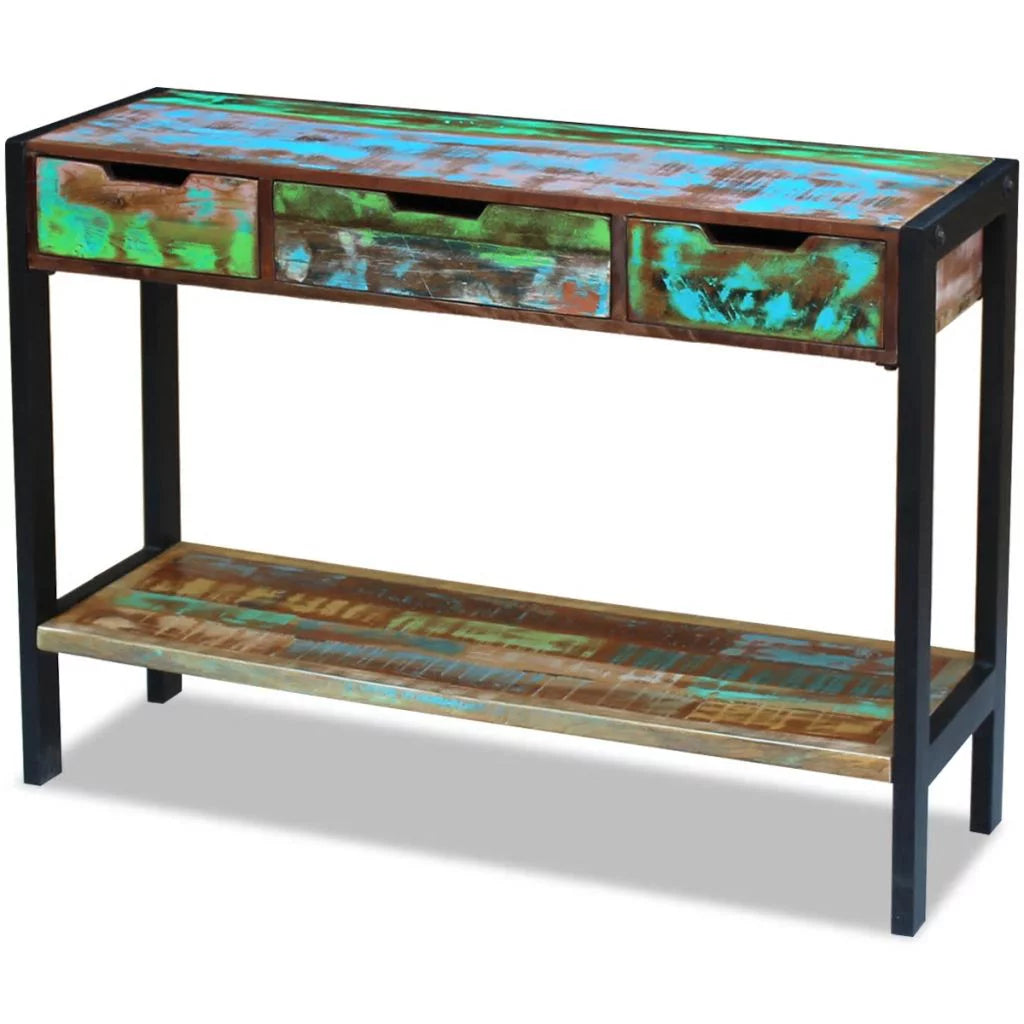 Sideboard 3 Drawers Solid Reclaimed Wood T779571