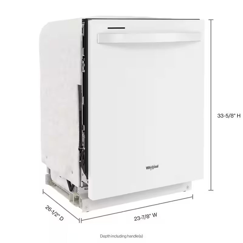 White Built-In Dishwasher with Third Level Rack L2895