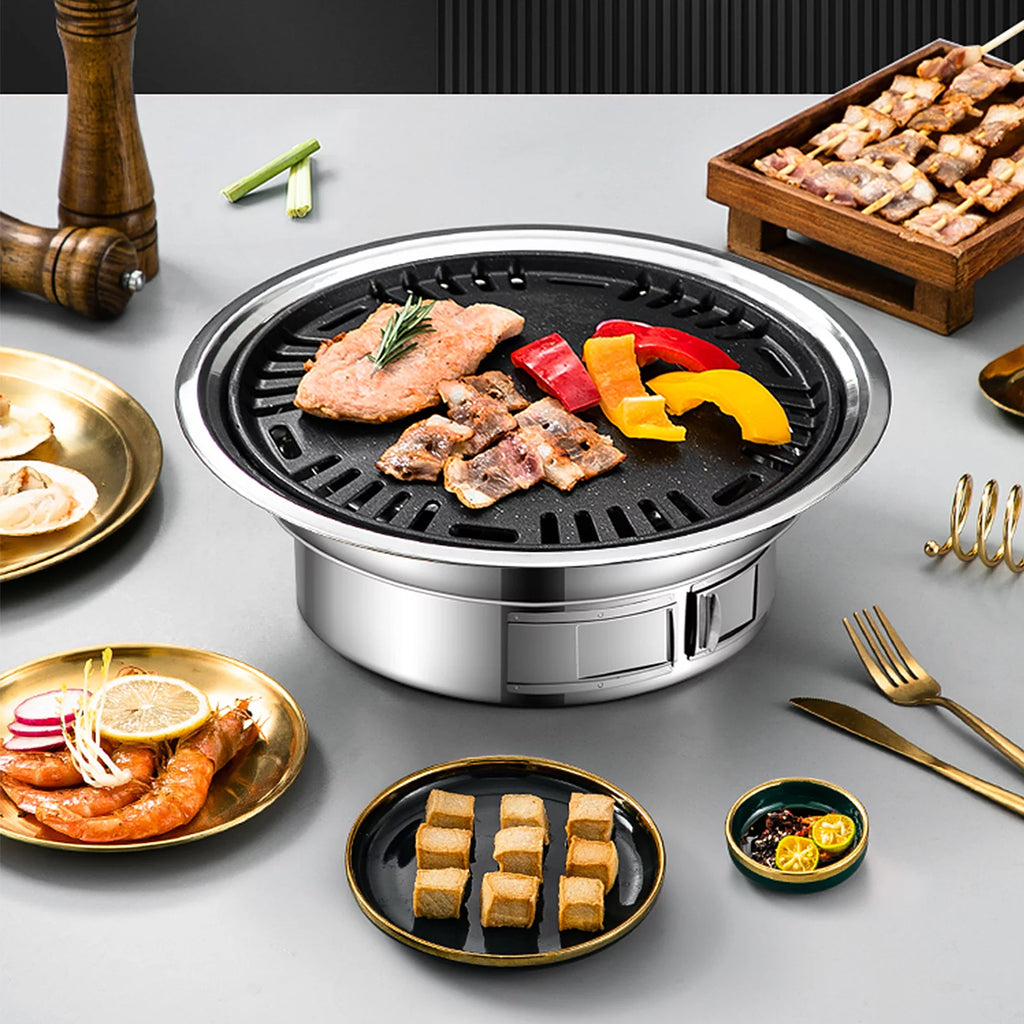 Charcoal Grill Non-stick Portable Stainless Steel BBQ Grill M53838