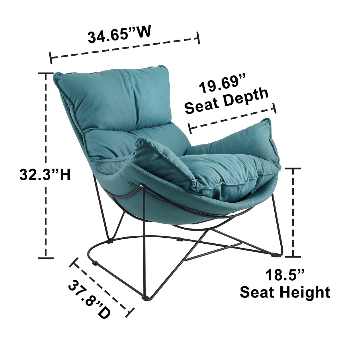 Orange Accent Chaise Chair U14817