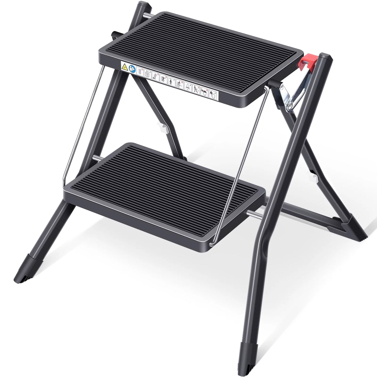 2 Step Folding Non-Slip Ladder 330Lbs Capacity Q9888