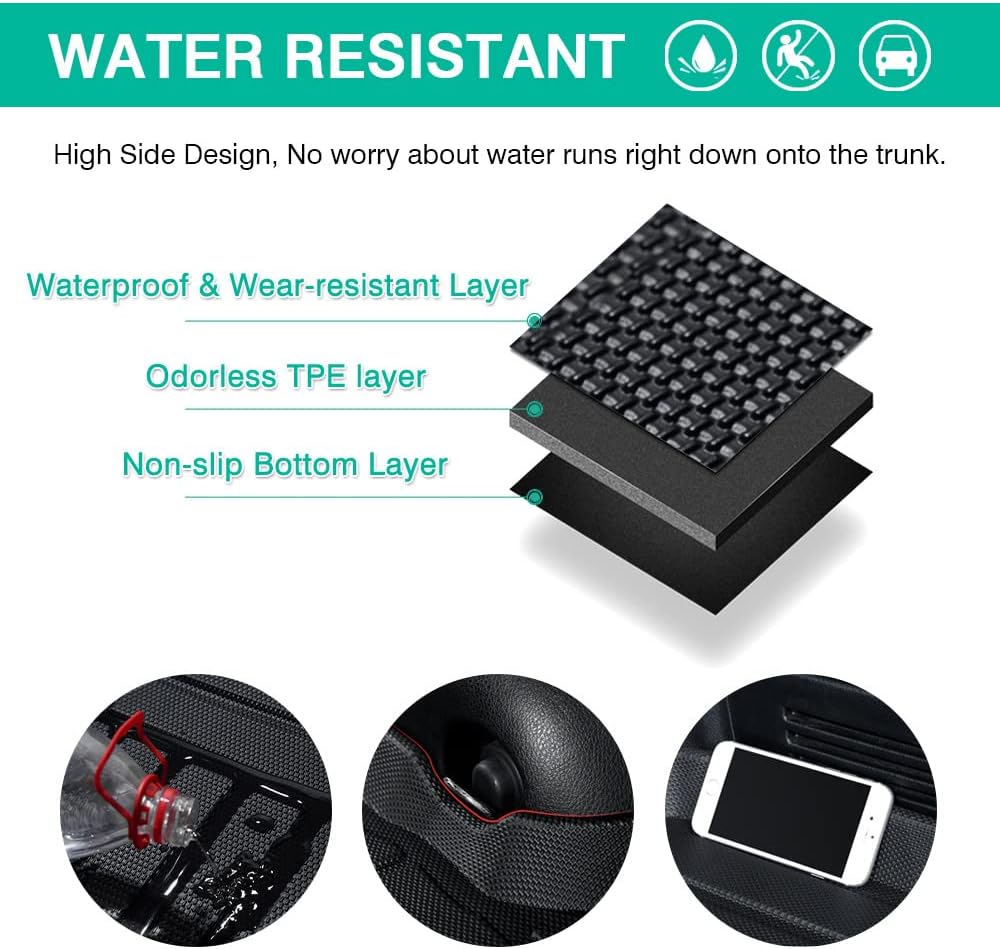 Cargo Liner Trunk Mat All Weather TPE Pack of 2 Y110