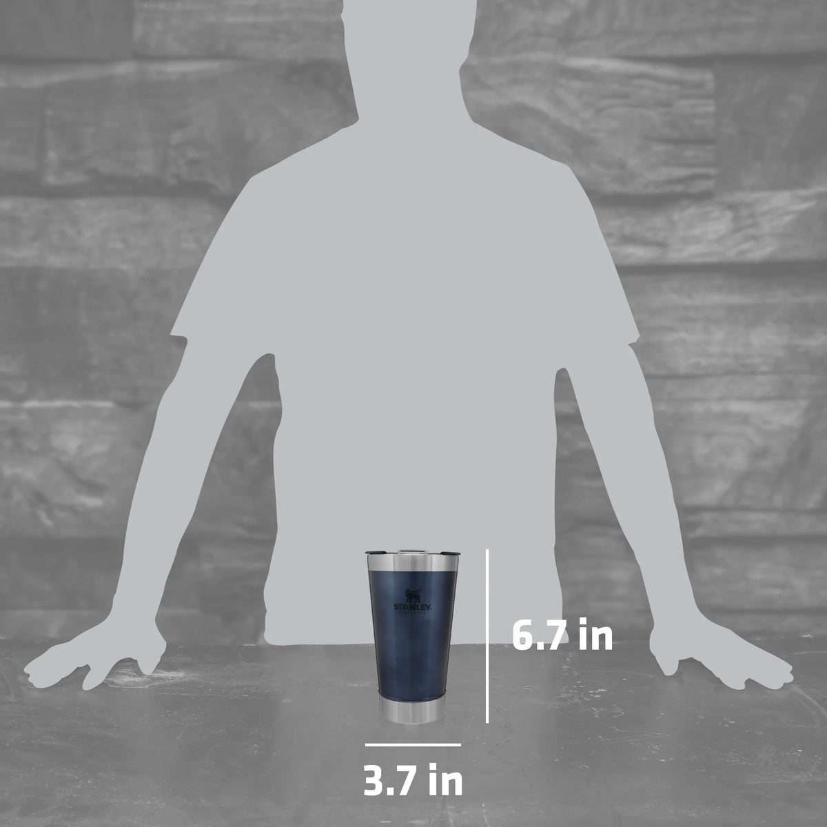 16 oz. Vacuum Stainless Steel Pint Glass T811308