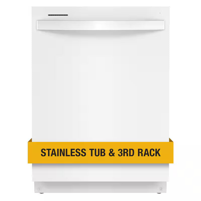 White Built-In Dishwasher with Third Level Rack L2895