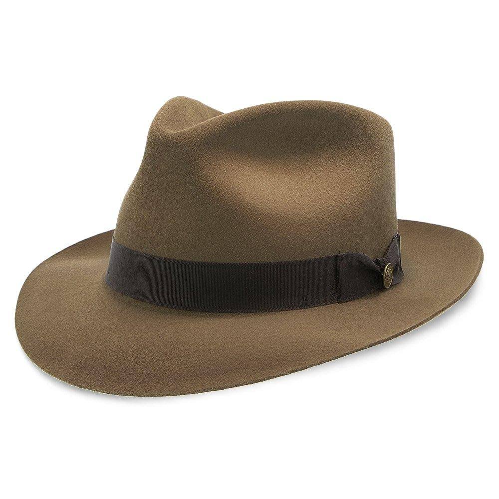 Caribou Fur Felt Fedora Hat Size 6 7/8 N785