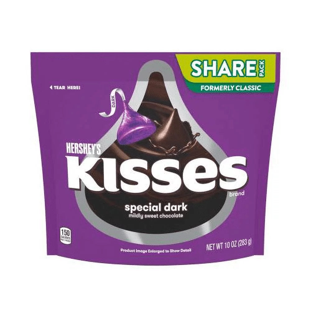 Dark Chocolate Kisses 10oz Pack of 12 F2095