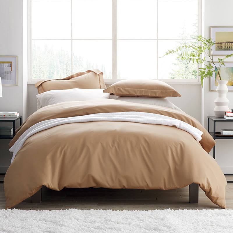 Green Supima Cotton Sateen Queen Duvet Cover W83505