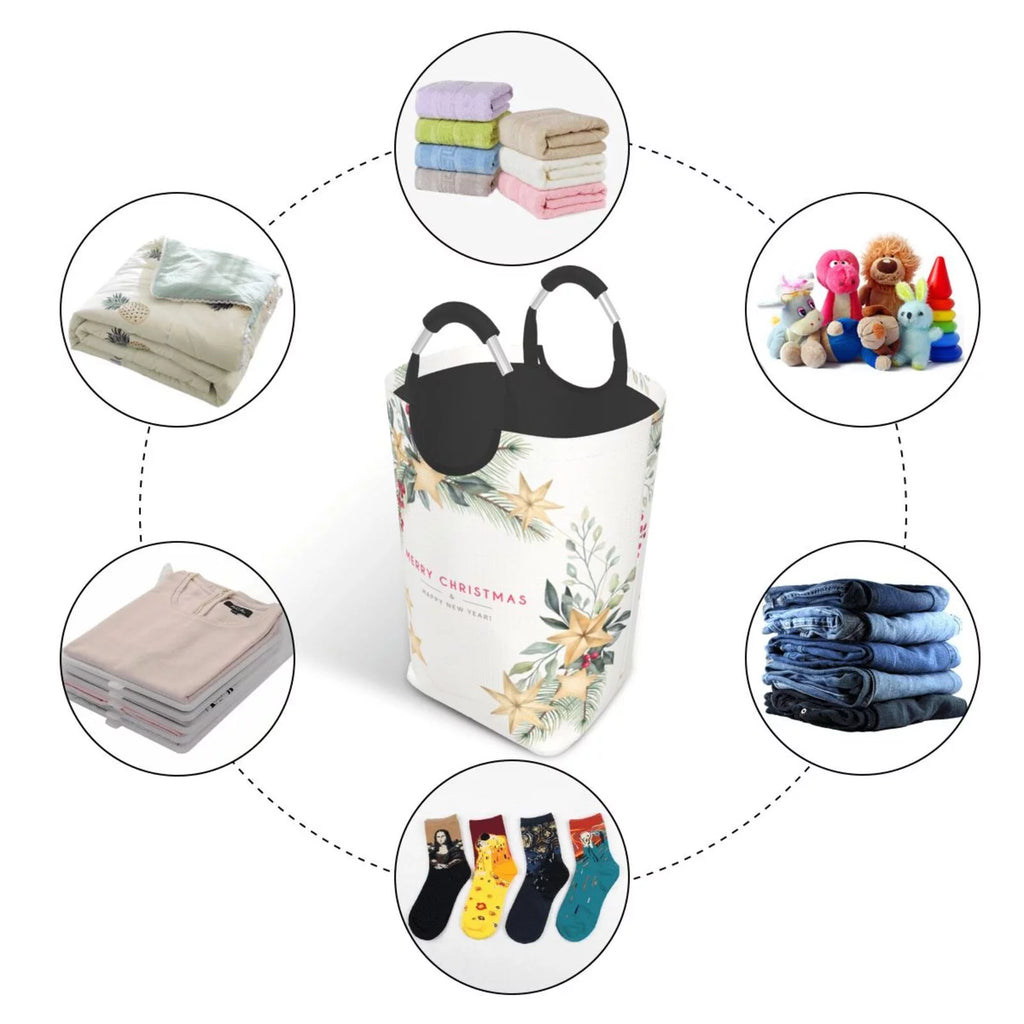 Collapsible Laundry Basket Hamper with Aluminum Handle, 50L V343