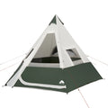 7-Person 1-Room Teepee Tent with Vented Rear Window, Green M8697