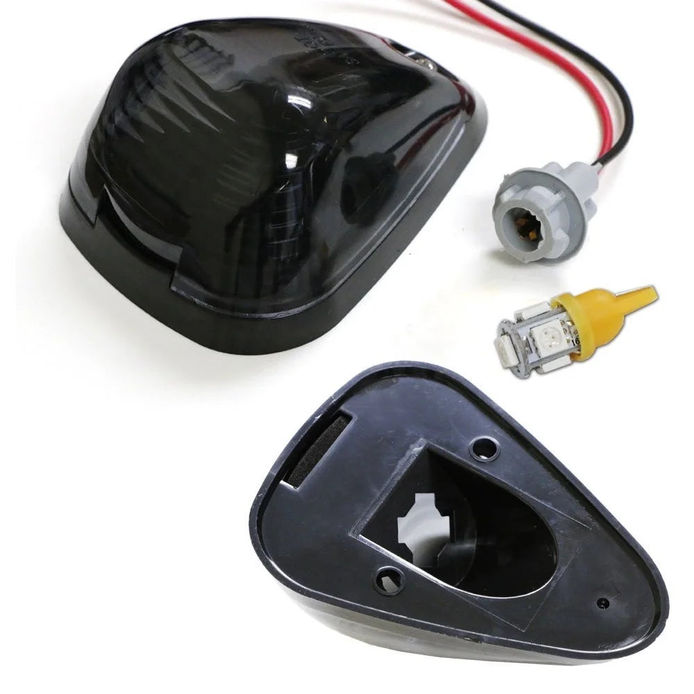 5PCS Black Smoked LED Cab Roof Marker Running Lamps With Amber LED Lights S207207