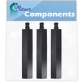 3-Pack BBQ Gas Grill Tube Burner Replacement Parts, Cast Iron Pipe Burners 15 3/4" X7766