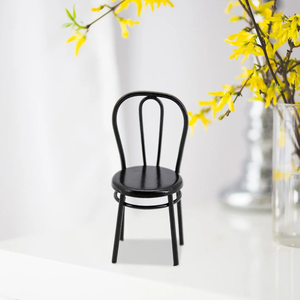 Black Metal Dollhouse Dining Furniture T5418