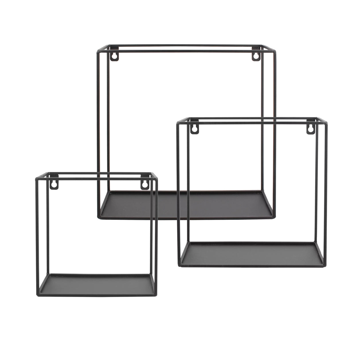 Wire Cube Shelf Set of 3 Shelves Black X54387
