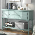 Light Green Modern Console Table with 2 Drawers and 2 Cabinets I71065