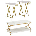 3-Piece Coffee Table Set with 2 TV Tray Table G40544