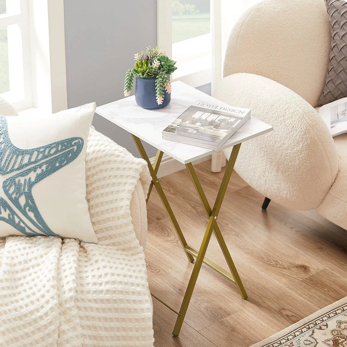 3-Piece Coffee Table Set with 2 TV Tray Table G40544