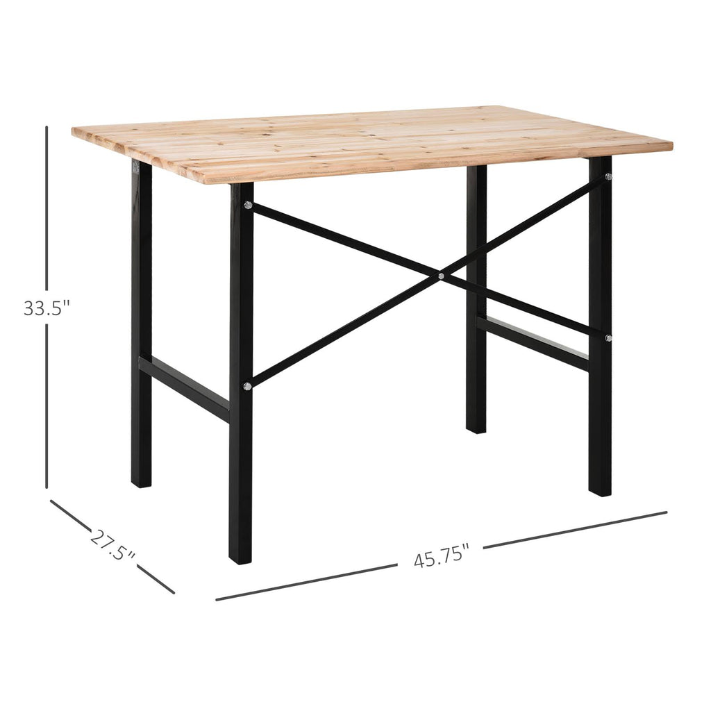 Fir Wood Work Table with X-Shape Bracket E4953