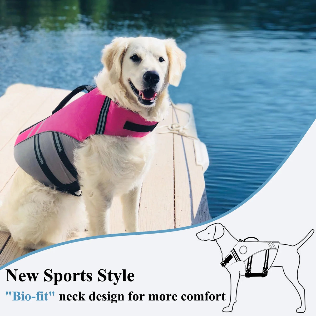 Pink Large Dog Life Jacket Vest H791600