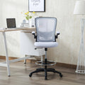 White/Black Mesh Drafting Chair K1173