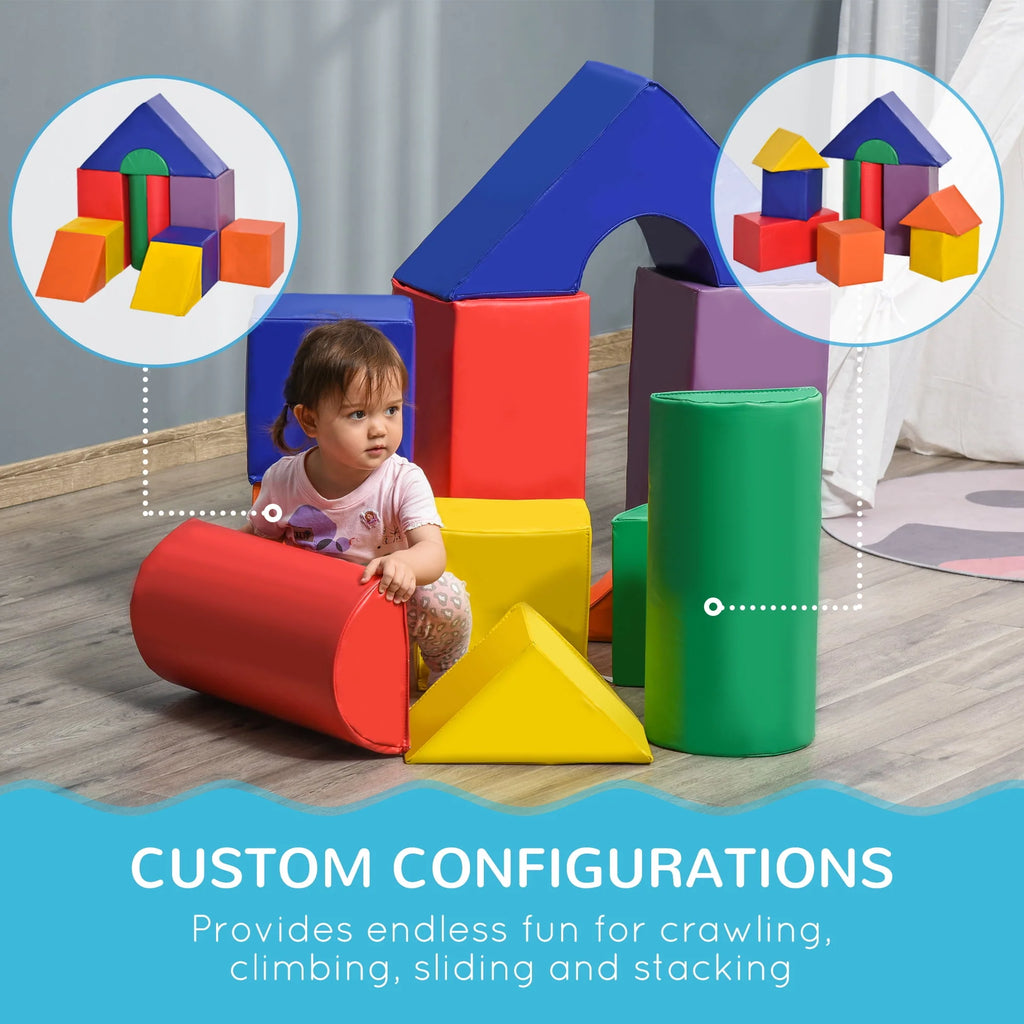 11-Piece Kids Crawl and Climb Soft Foam Play Set G910